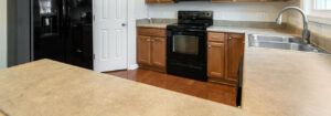 artificial stone worktops in kitchen